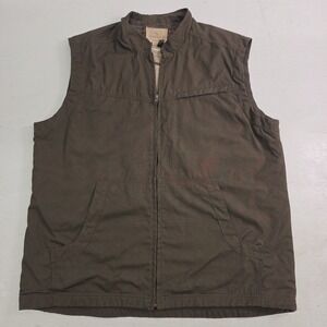 Bass‎ Pro Red Head Ranch Chore Vest Outdoor Utility Workwear Cotton Wool Lined L